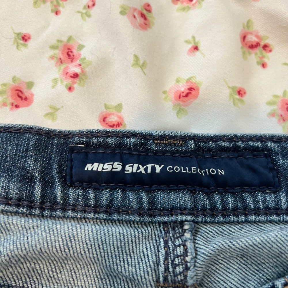 vintage miss sixty low rise skinny jeans with cute zipper pockets - Picture 4 of 9